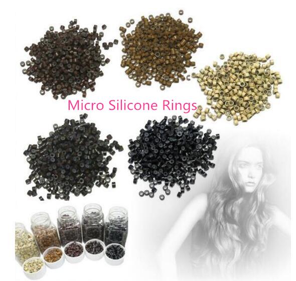 Mix color 5mm silicone micro rings Feather micro rings beads Microbeads For Hair Extension 