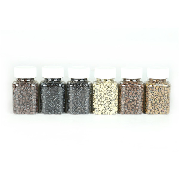 4.5*2.5MM aluminum hair Beads Silicone Micro Rings Hair Extensions Tools Beads Tube For Prebonded Hair Kits 1000pcs/lot