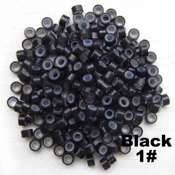 1000pcs 5.0*3.0*3.0mm micro ring beads for tip hair extensions silicon beads links tools for i tip hair.5 colors optional