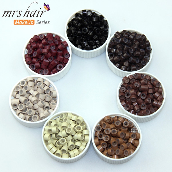 500pcs Silicone Micro Rings Link Ring 5.0*3.0*3.0mm Micro Tube Beads Micro Link For Fusion Hair Extension Accessories