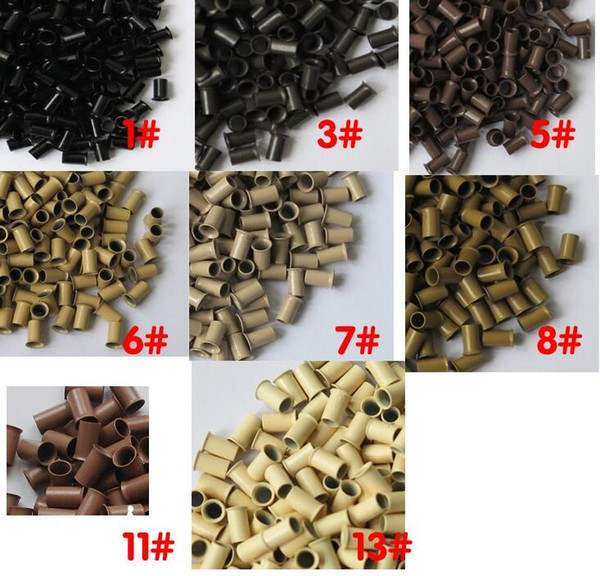 1000pieces/lot 3.4x3.0x6.0mm Flared Copper Micro Beads for Pre-tipped Hair Copper Micro Links /Tubes for feather hair extension