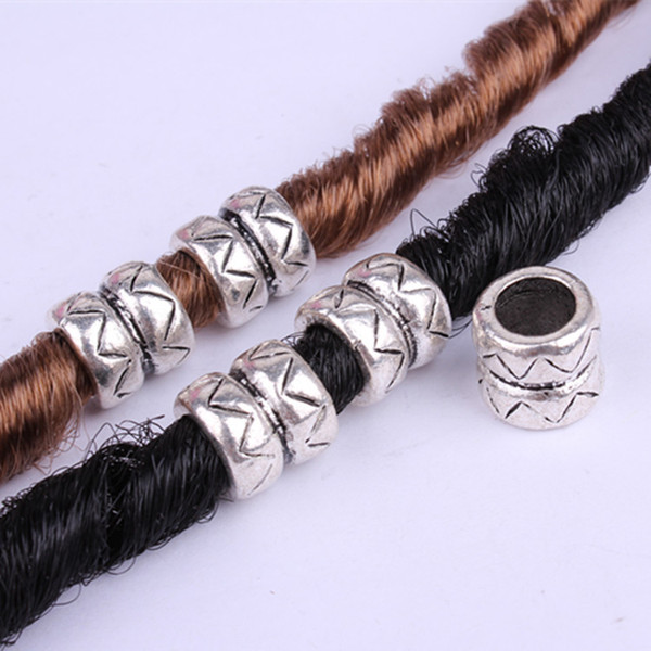 ZhiFan dreadlock rings silver color alloy braiding rings Mambo Beads for black women wig accessory wholesale