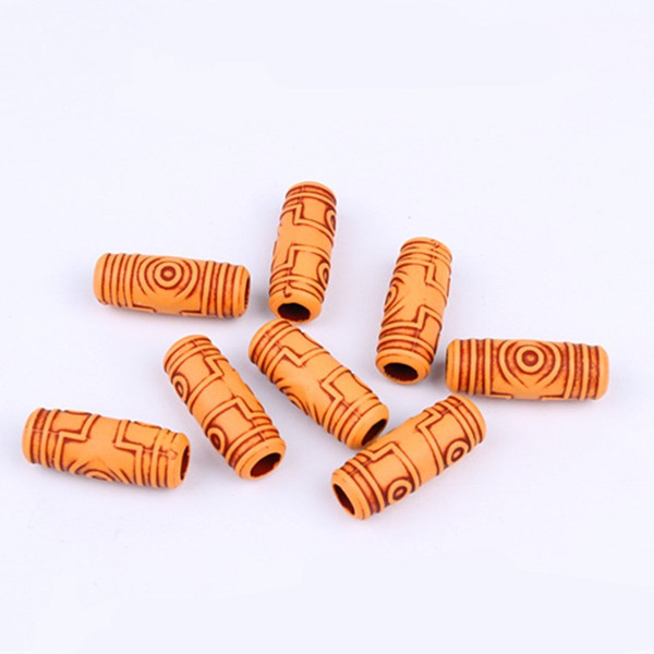 ZhiFan dreadlock clips twists braids rings afro braids beads wood color plastic material wholesale braiding ring accessories microbeads