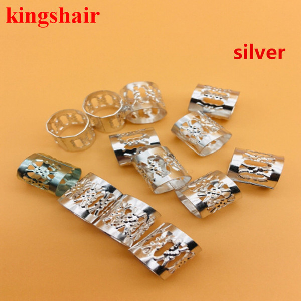 100Pcs/Lot adjustable Silver Golden Kids Box hair dread Braids dreadlock Beads cuffs clips Micro Ring Beads Accessories