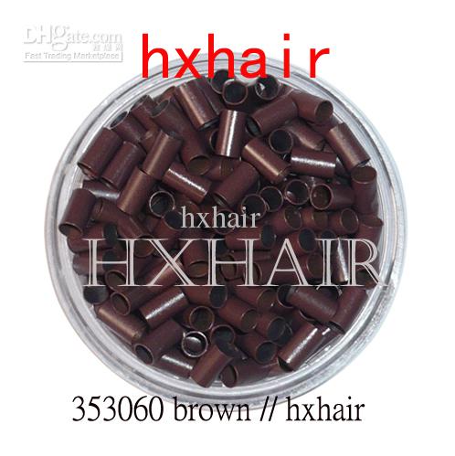 5000pcs 3.5mm Copper Tube Micro Rings / Links Beads / Black D-Brown Brown L-Brown Blonde