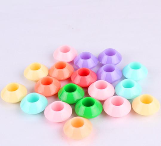 Hair Accessories & Tools Microbeads Macroporous plastic beads environmental acrylic solid color decorative beads abacus dreadlocks wig