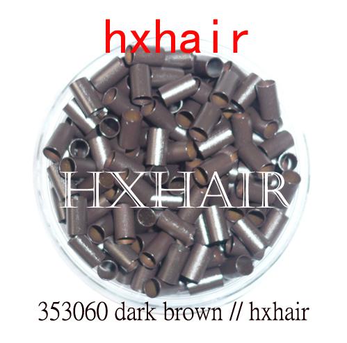 2000pcs 3.5mm Copper Tube Micro Rings / Links Beads / Black D-Brown Brown L-Brown Blonde