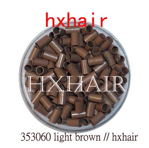 10000pcs 3.5mm Copper Tube Micro Rings / Links Beads / Black D-Brown Brown L-Brown Blonde