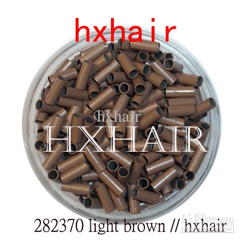 10000pcs 2.8mm Copper Tube Micro Rings / Links Beads / Black D-Brown Brown L-Brown Blonde