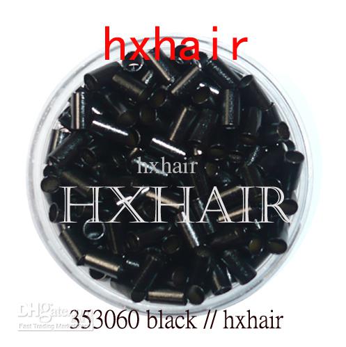 1000pcs 3.5mm Copper Tube Micro Rings / Links Beads / Black D-Brown Brown L-Brown Blonde