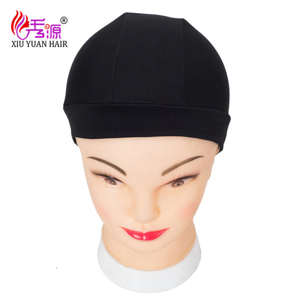 Xiuyuan Hairnet Spandex Dome Cap For Wig Caps Black Weave Cap Invisible Hair For Making Wigs Spandex Net Elastic Dome Wig Cap