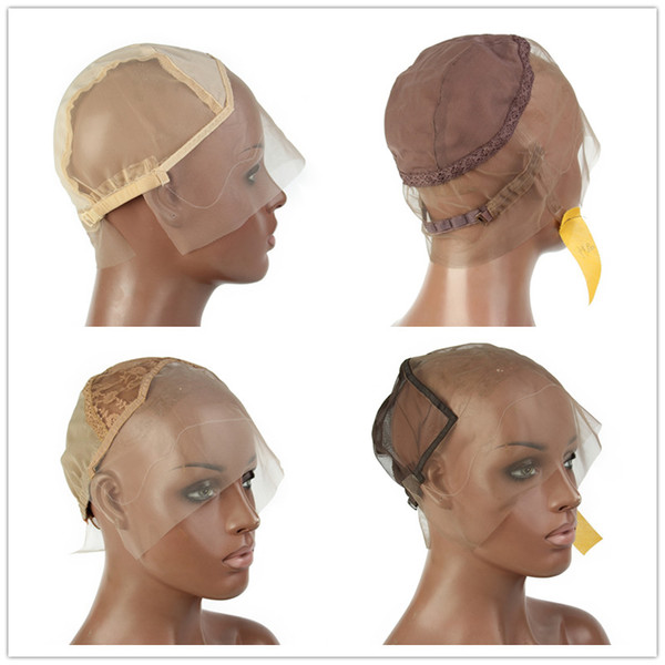 Glueless Full Lace Wig Cap 13X6 Lace Front Wig Net Cap Weaving Caps L/M/S Wig Caps For Making Wigs Adjustable