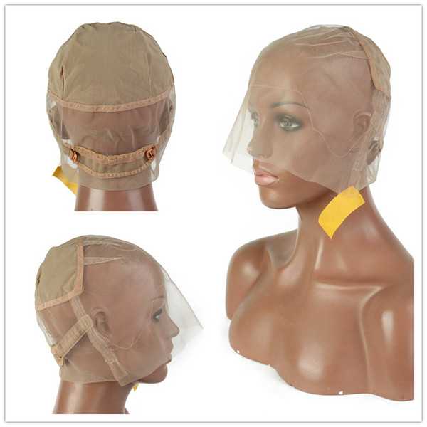 Human Hair Lace Wig Cap For Making Wigs Hair adjustable Straps Full Lace Wig Weaving Mesh Ladies Elastic hairnets