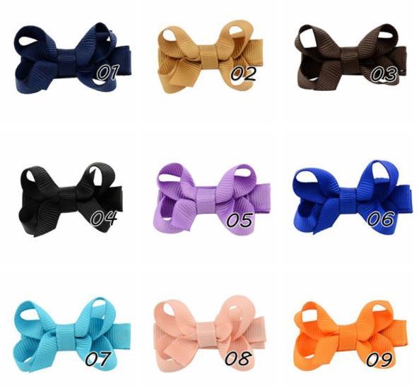 2018 20pcs/lot Kids Hair Accessories Girls Hair Clips Small Ribbon Bow Hairpins Barrettes Headwear Boutique