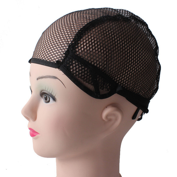 10PCSBreathable Wig Cap Hairnet Adjustable Nylon Weaving Mesh Wig Caps With Lace Straps For Making Wig