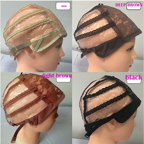 Full Front Lace Wig Caps For Making Wig Adjustable Straps Medium Size CAP Net In Extensions