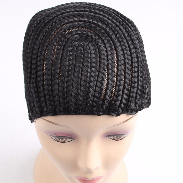 Cornrow Cap For Weave Crochet Braid Synthetic Wig Easy Sew In Cornrows Cap Elastic Crochet Braids Glueless Wig Braided Caps For Making Wigs