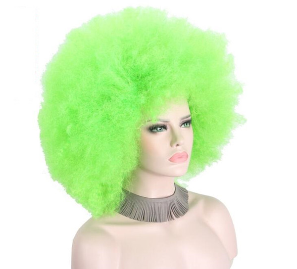 Halloween Christmas Explosive head wig Disco fluffy soccer fan wigs Circus clown Fancy Dress Hair Nightclubs Props Xmas Party Cosplay wig