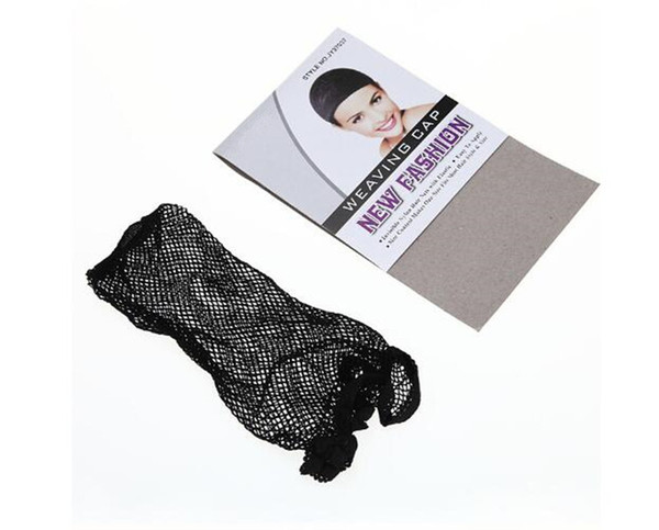 New Hot Stretchable Elastic Hair Net Snood Mesh Wig Cap Black Beige Color Hair Net Wig Net Wholesale Price Fishnet Weaving