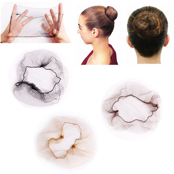 1 pcs hairnet 5mm nylon hair nets invisible disposable hair net 20inch five colors Dancing Hairnet for Bun Hair Styling Beauty