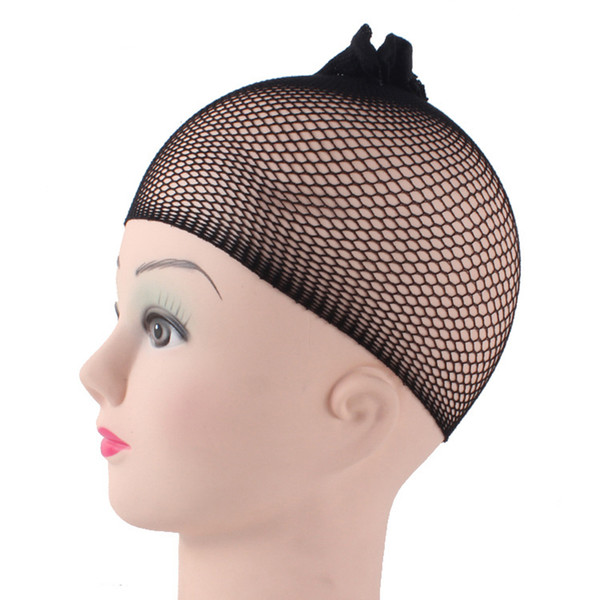 1Pcs/Lot Invisible Nylon Hair Nets With Elastic New Fashion Cool Mesh Caps For Wigs Black Spandex Cap Size Control Weaving Cap