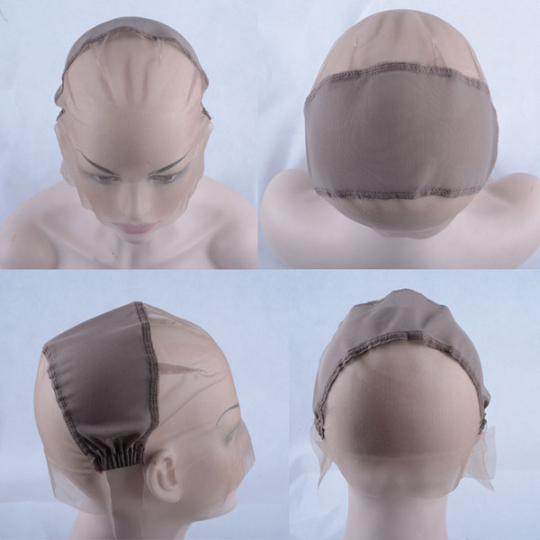 5PCS Brown color wig Full cap net Jewish Base wig caps for making wigs Elastic net on the top