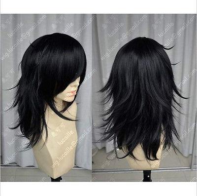 Wholesale free shipping >>>>Hot Fashion Cos black short straight cosplay wig