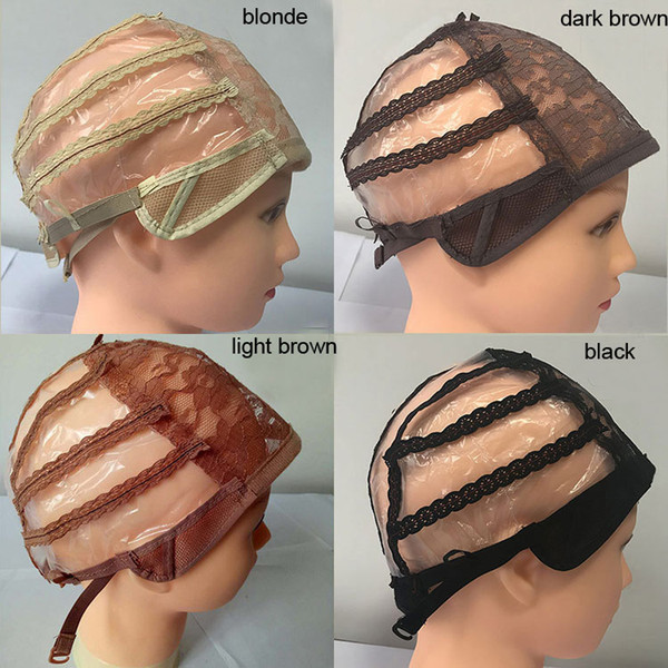 10PC Lace wig caps hairnets for making wigs With Adjustable Stretch Lace Strap glueless wig caps