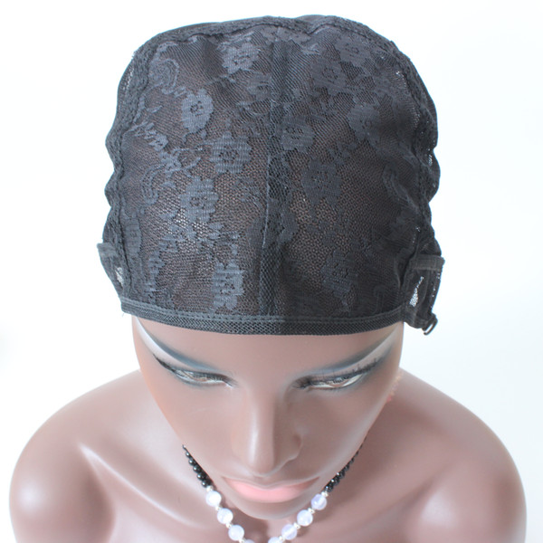 10pcs Black color Wig cap for making wigs with adjustable strap on the back weaving cap size S M L glueless wig caps