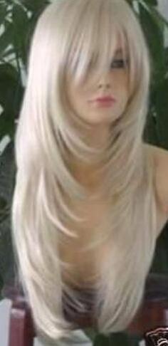 LMRA193 pretty long blonde fashion wig cosplay wigs for women