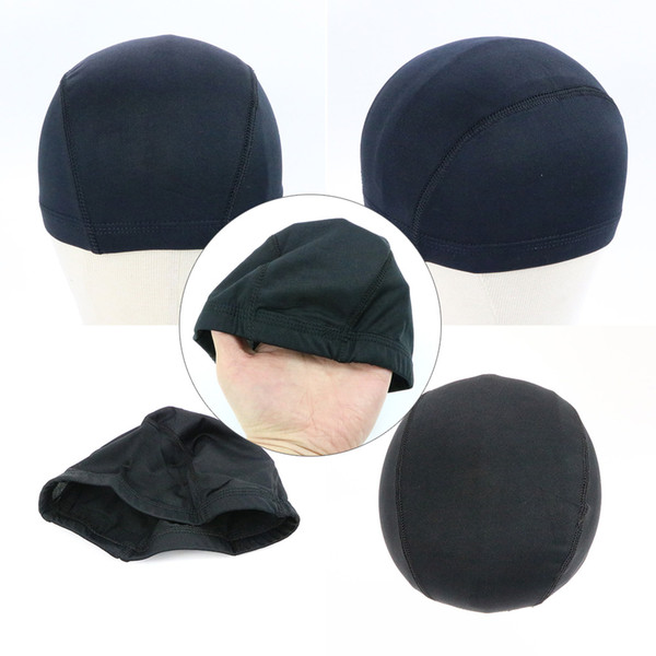 Spandex Glueless Dome Mesh Wig Cap for Making Wigs Black Soft Elastic Stretchable Net Caps Freeshipping