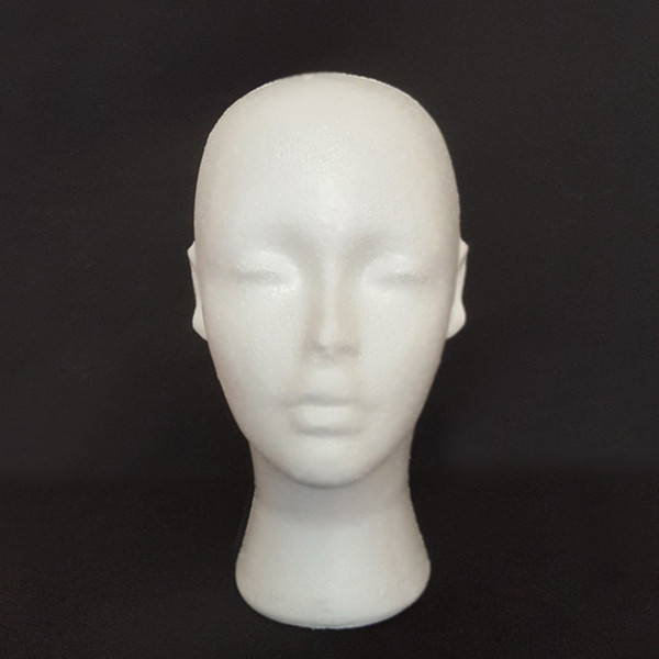 New Arrival Wig Stand 1PC Styrofoam Foam Mannequin Female Head Model Dummy Wig Glasses Hat Display Stand Wig head stand Pretty