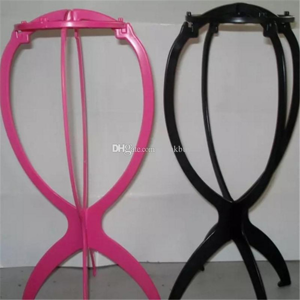 Folding Plastic Wig Stand Stable Durable Hair Support Display Wigs Hat Cap Holder hair extension tools aa159-162 010205