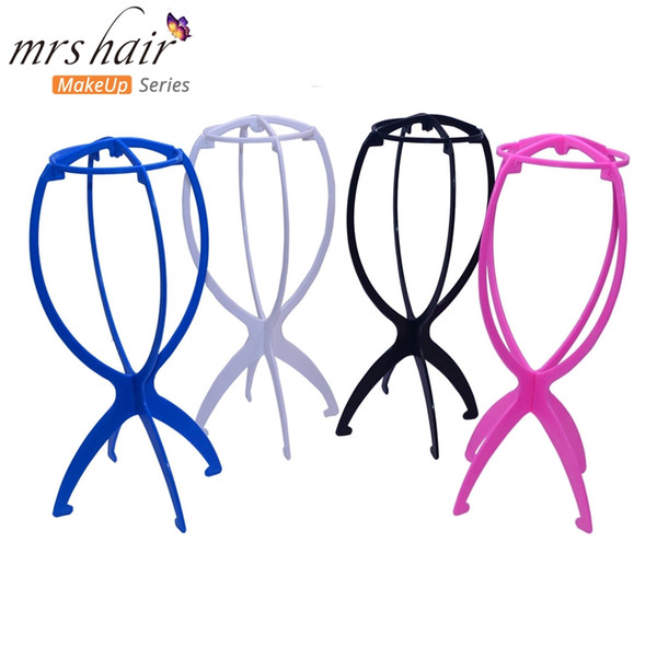 MRSHAIR Wig Stand Wig Head Holder Plastic Wig Teaching Bracket Portable Folding Adjustable Hair Styling Tools