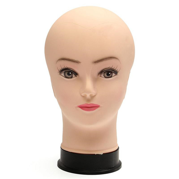 1pcs Female Training Silicone Mannequin PVC Manikin Head Model Wig Hair Glasses Hat Display Make Up Face Closed Eye Practice