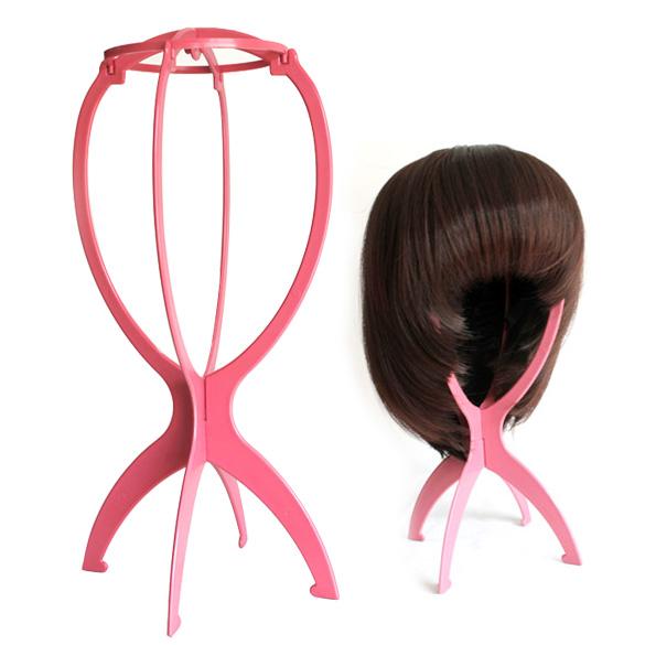 New Arrive Folding Plastic Wig Stand Stable Durable Hair Support Display Wigs Hat Cap Holder Tool 5pcs free shipping