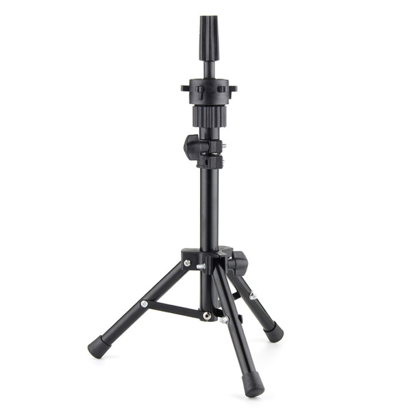 Pro Salon Adjustable Tripod Stand Clamp Two Layers Aluminum Training Mannequin Head Holder Hair Practice Styling Accessories