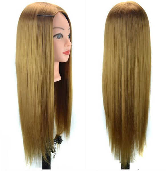 60cm Synthtic hair Practice Hairdressing Training Head Mannequin training head