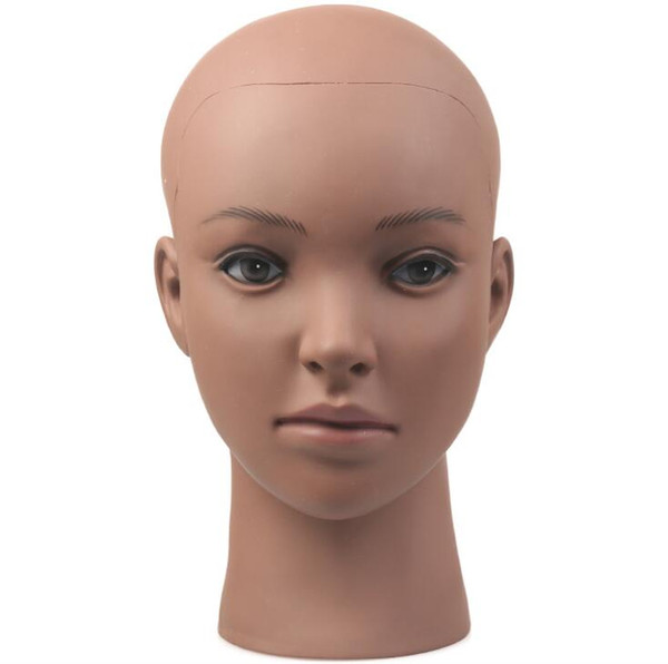 African black head PVC Mannequin Head Practice Training Model With Clamp For Wigs Hat Display