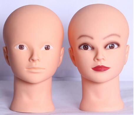 2pcs lot Model dummy head fake light head doll mold soft plastic makeup beauty acupuncture massage exercise head with makeup