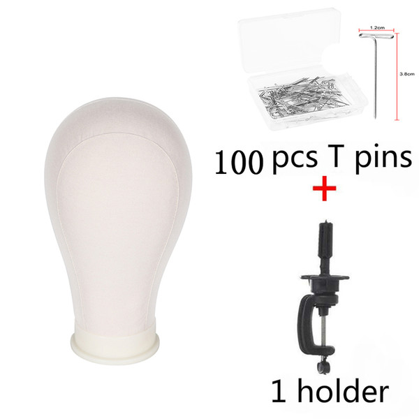 Training Mannequin Head Canvas Block Head Display Styling Mannequin Manikin Head Wig Stand Free Get T Needle Holder