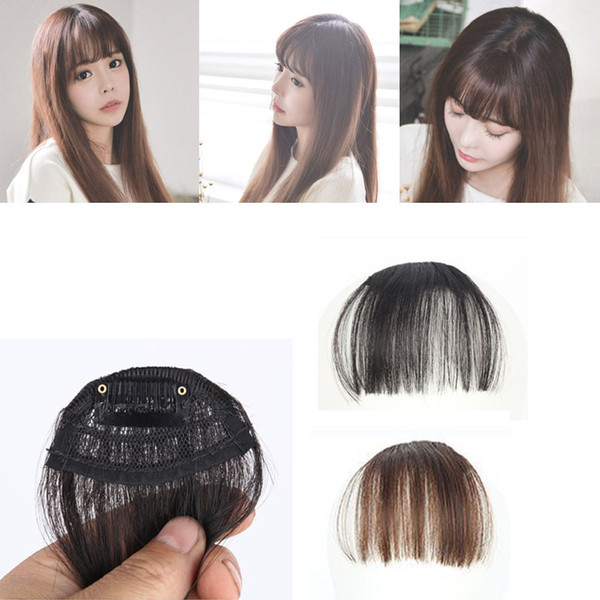 2019 Care Stands Pretty Girls Clip On Clip In Front Hair Bang Fringe Hair Extension Piece Thin Silk Drop Shipping July25