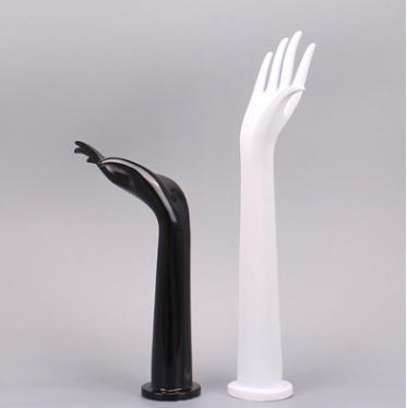 New arrival ABS resin jewelry wig display white and black hand display stand professhional hair hangers hands model short QM 031