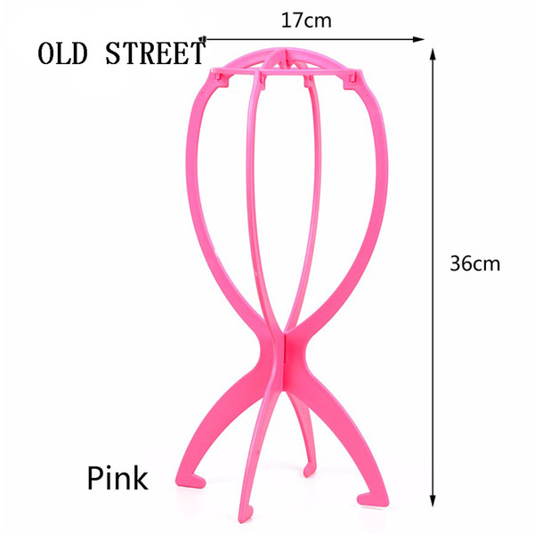 3PC Ajustable Wig Stands Plastic Hat Display Wig Head Holders18x36Cm Mannequin Head/Stand Portable Folding Wig Stand Black Pink