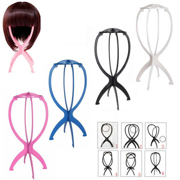 15piece/lot toupee display stand Portable Folding Plastic Stable Durable Wig Hair Hat Cap Holder Stand wig Display Tool