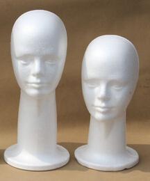 Styrofoam Mannequin Head Hat Glasses Necklace Wig Display Stand Female Male Head Model Long Neck Two size