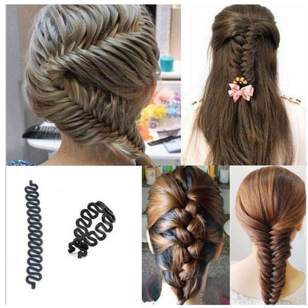 Women Lady French Hair Braiding Tool Braider Roller Hook With Magic Hair Twist Styling Bun Maker Hair Band Accessories