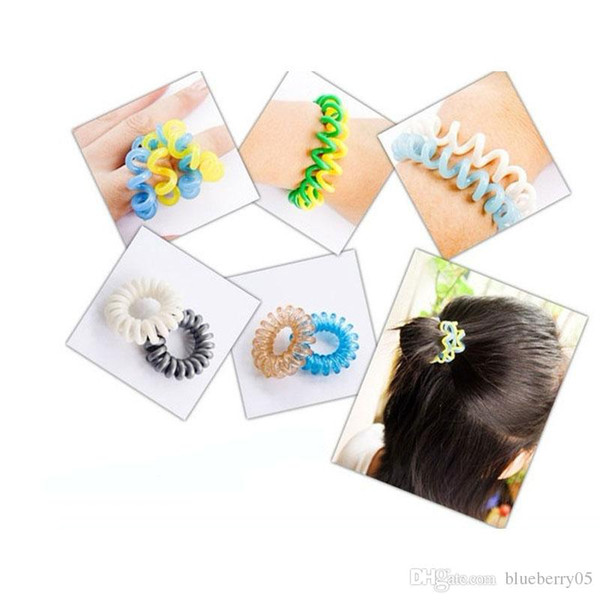 600pcs Mulit-color Telephone Wire Cord Girl Elastic Ring Head Tie Hair Rope Hair Accessories Hair Styling Tools Braids Wholesale