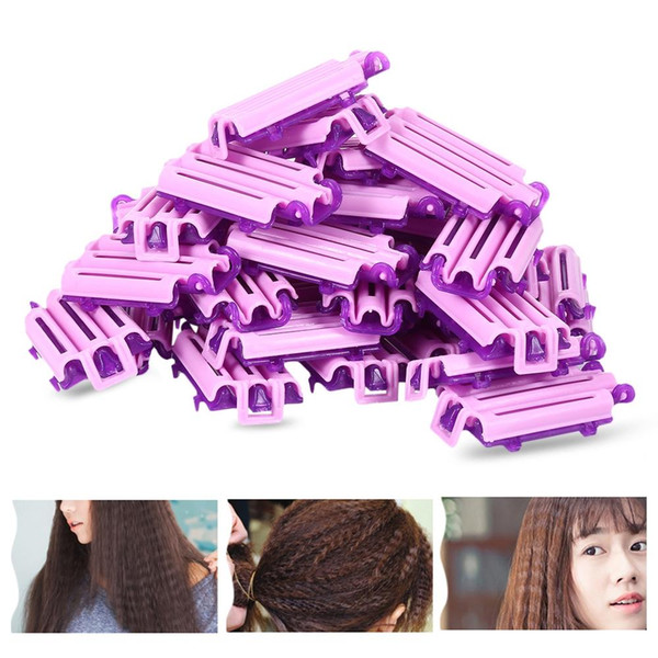 45pcs Corrugated Hair Hairdressing Clip Curler Clamps Rollers Styling DIY Tool Hairdressing Styling Wave Perm Rod Corn Corrugated Hair AB