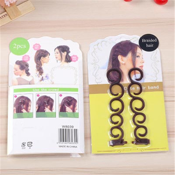 Braiders Hairdressing hair device Small plastic tray hairpin centipede braided hair bud side Disc hair tools